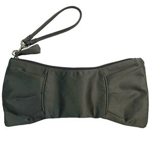 Vintage Nine West Bow Shaped Wristlet Gray Small Evening Bag
